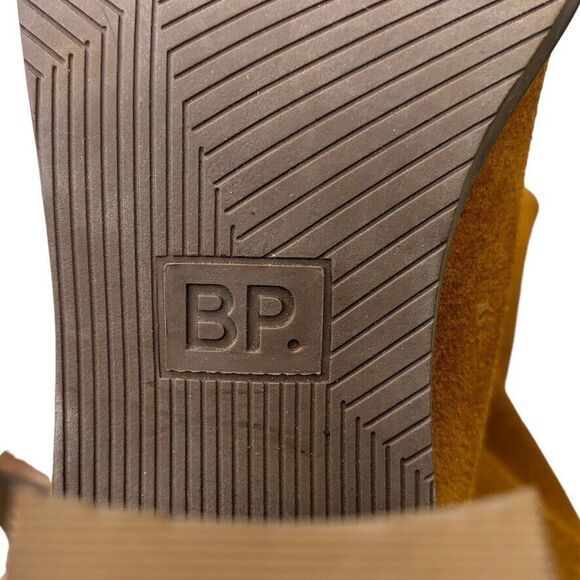 BP. Heath Brown Suede Back Zip Block High Heel Ankle Bootie EUC Womens Size 9.5M - Picture 11 of 12